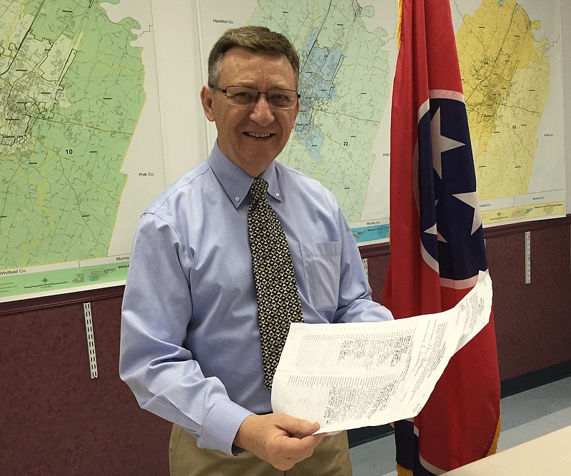 Rep. Dan Howell, R-Georgetown, files his qualifying papers as he announces intentions to seek re-election to the House District 22 seat.