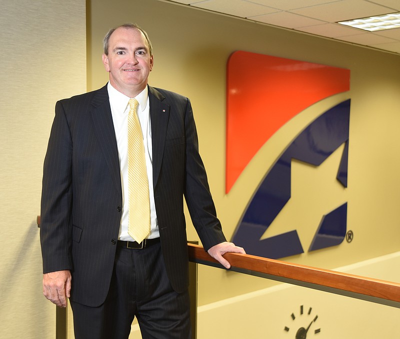 Market President Jeff Jackson stands Monday, March 7, 2016, in the First Tennessee Bank building.