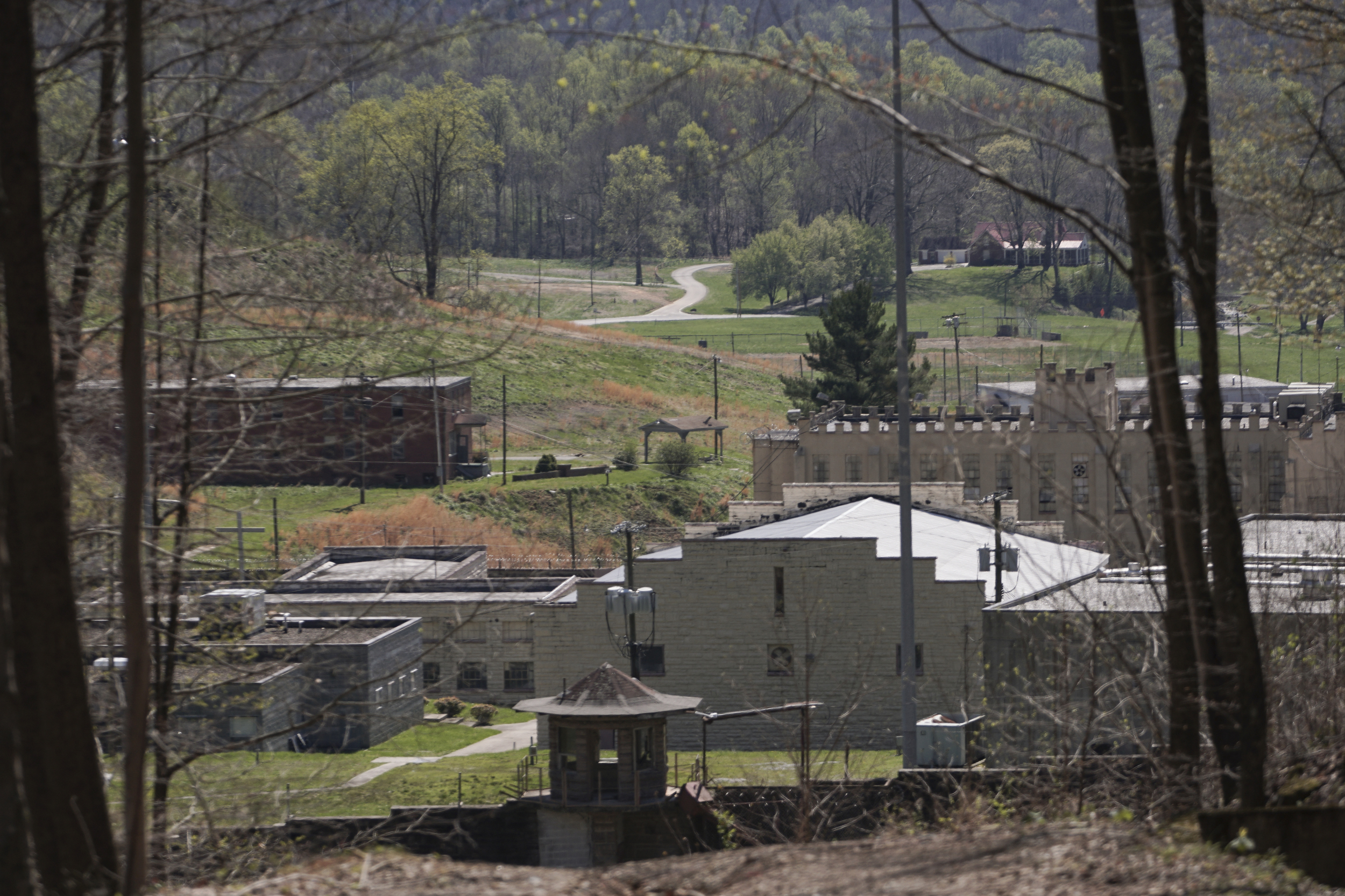 Staff Photo by Dan Henry / The Chattanooga Times Free Press- 4/4/16. The Brushy Mountain State Penitentiary was one of the book cache locations during the 30th running of the Barkley Marathons at Frozen Head State Park in Warburg, Tenn., on April 2-4, 2016. The Barkley Marathons is part orienteering, part ultra marathon where a select few attempt to complete up to five 20 mile loops within a 60-hour time limit where they search for hidden book caches deep in the woods throughout the park.