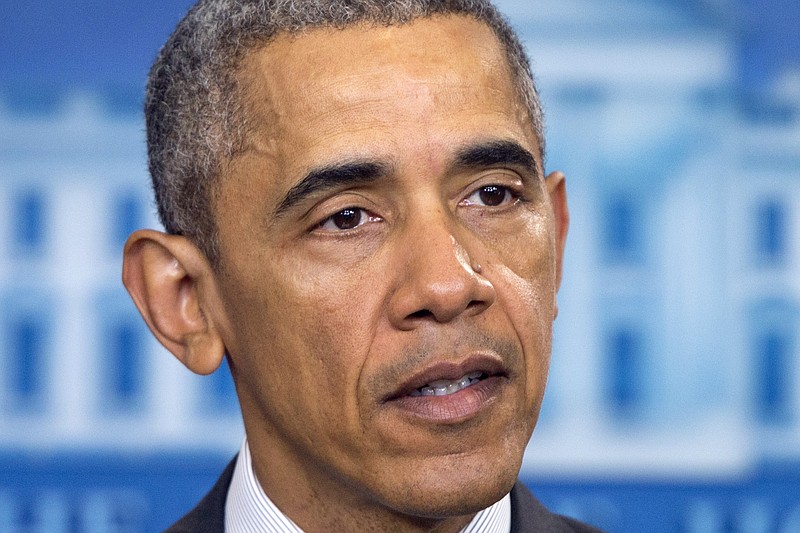 
              In this April 5, 2016, photo, President Barack Obama speaks in the briefing room of the White House in Washington. He won’t be on November’s ballot, but Obama is slowly embracing his role as the anti-Donald Trump, taking on the Republican front-runner in ways that no other Democrat can. (AP Photo/Jacquelyn Martin)
            