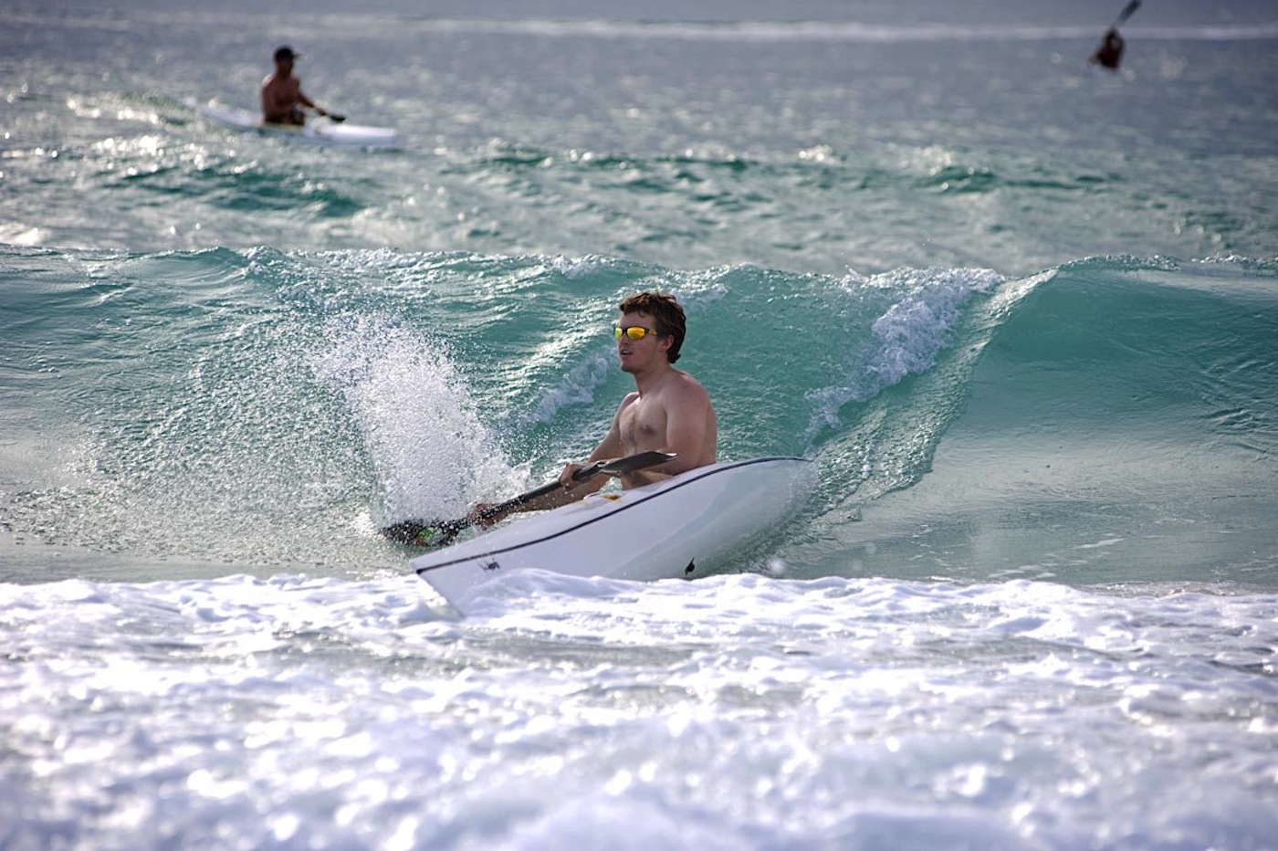The beaches of Dubai are filled with sunbathers in barley-there suits, surfers and kayakers as well as Middle Eastern men in white robes and women dressed from head to toe in black.