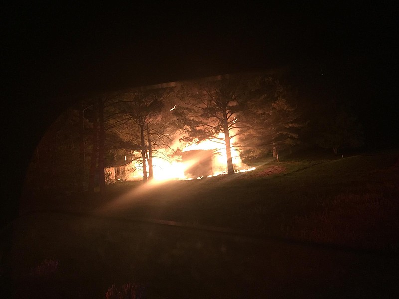 An Ooltewah mobile burned down Monday morning.