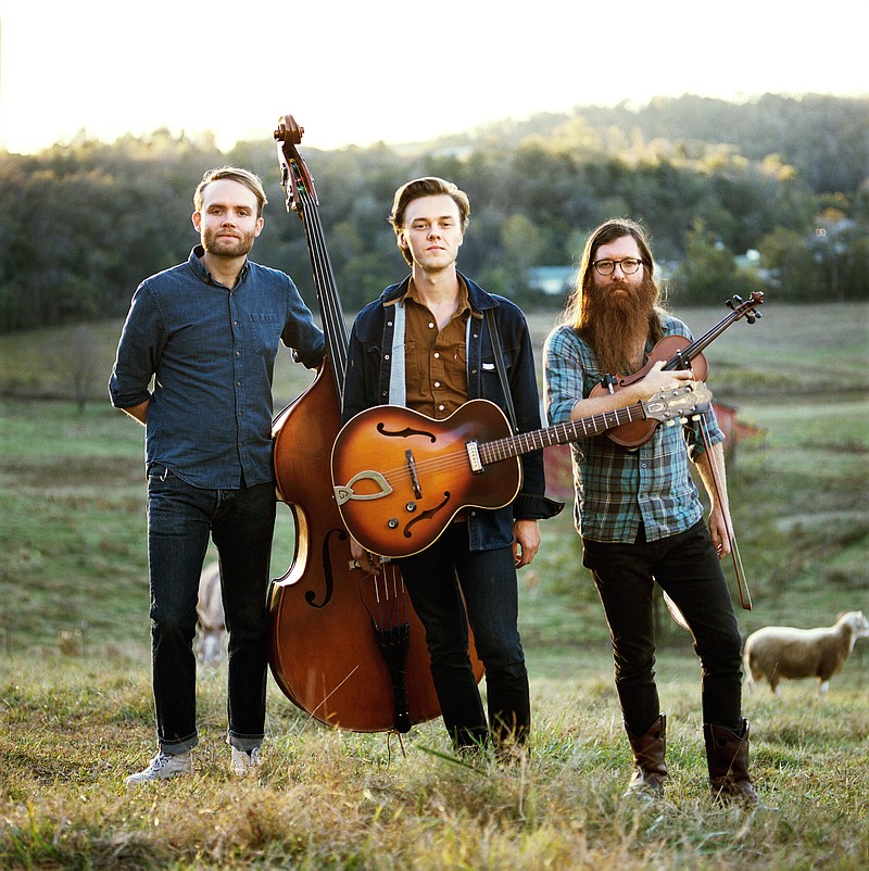 Parker Millsap, center, is joined by Michael Rose, left, and Daniel Foulks.