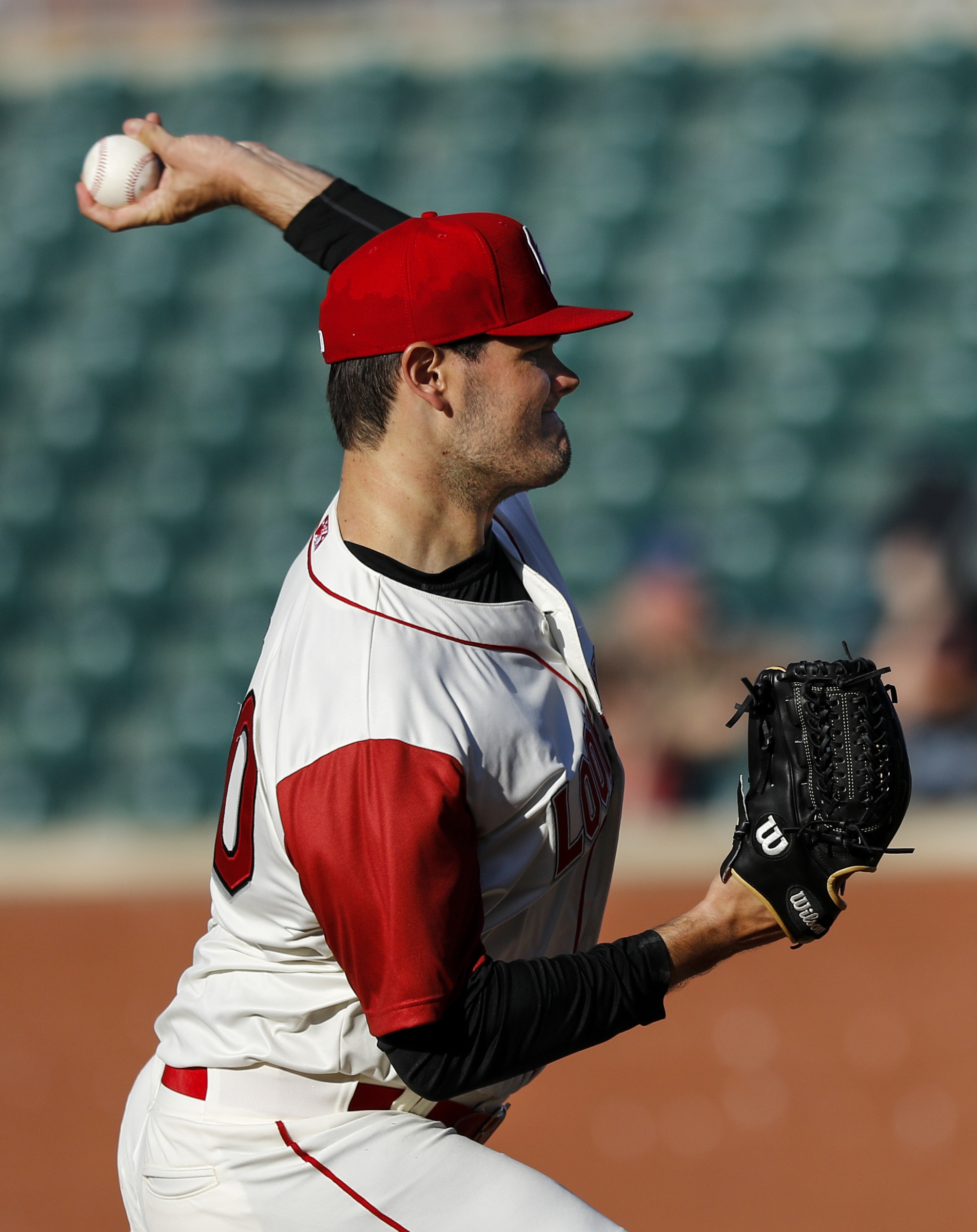 Lookouts pitcher Jason Wheeler pitches during the Lookouts' home opener against the Generals at AT&T Field on Tuesday, April 12, 2016, in Chattanooga, Tenn.