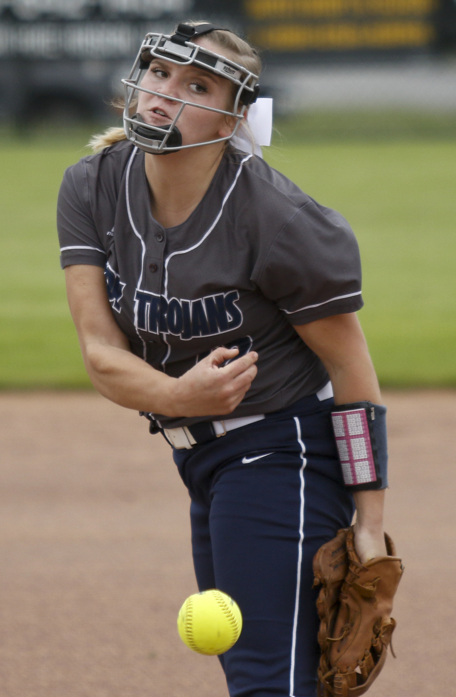 Soddy-Daisy's Shonna Penney pitches during their softball game against Ooltewah at Soddy-Daisy High School on Wednesday, April 13, 2016, in Soddy-Daisy, Tenn.