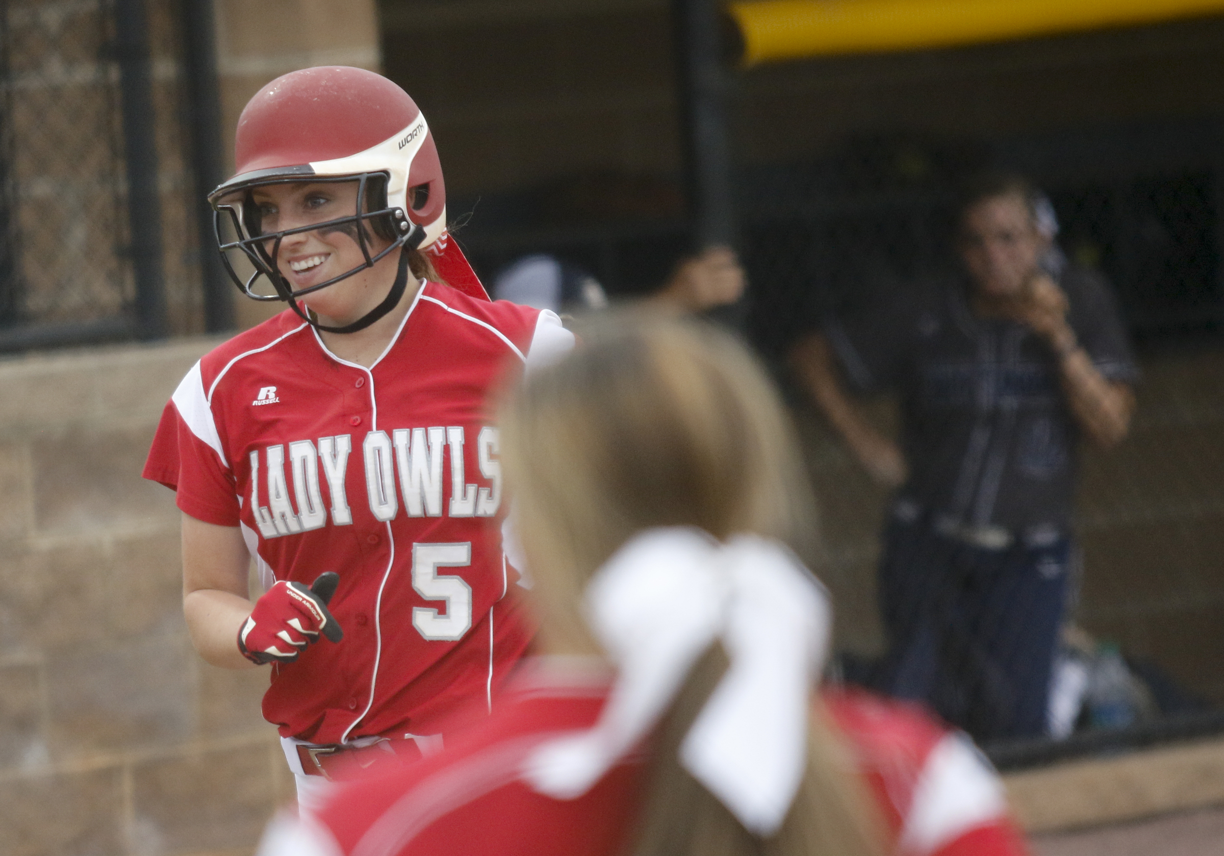 Ooltewah runner Mabry Carpenter runs home after a 7th-inning homer during their softball game against Soddy-Daisy at Soddy-Daisy High School on Wednesday, April 13, 2016, in Soddy-Daisy, Tenn.