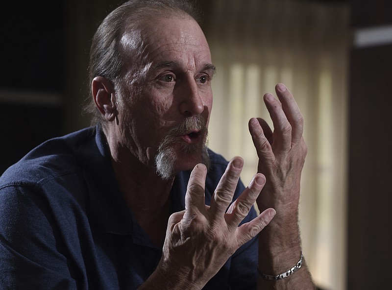Ray Krone is photographed while he is interviewed before participating in a panel discussion on Thursday, Apr. 14, 2016, in Cleveland, Tenn. Krone, who was the 100th death row prisoner to be exonerated before his execution, was part of a panel discussion sponsored by Conservatives Concerned About the Death Penalty. 