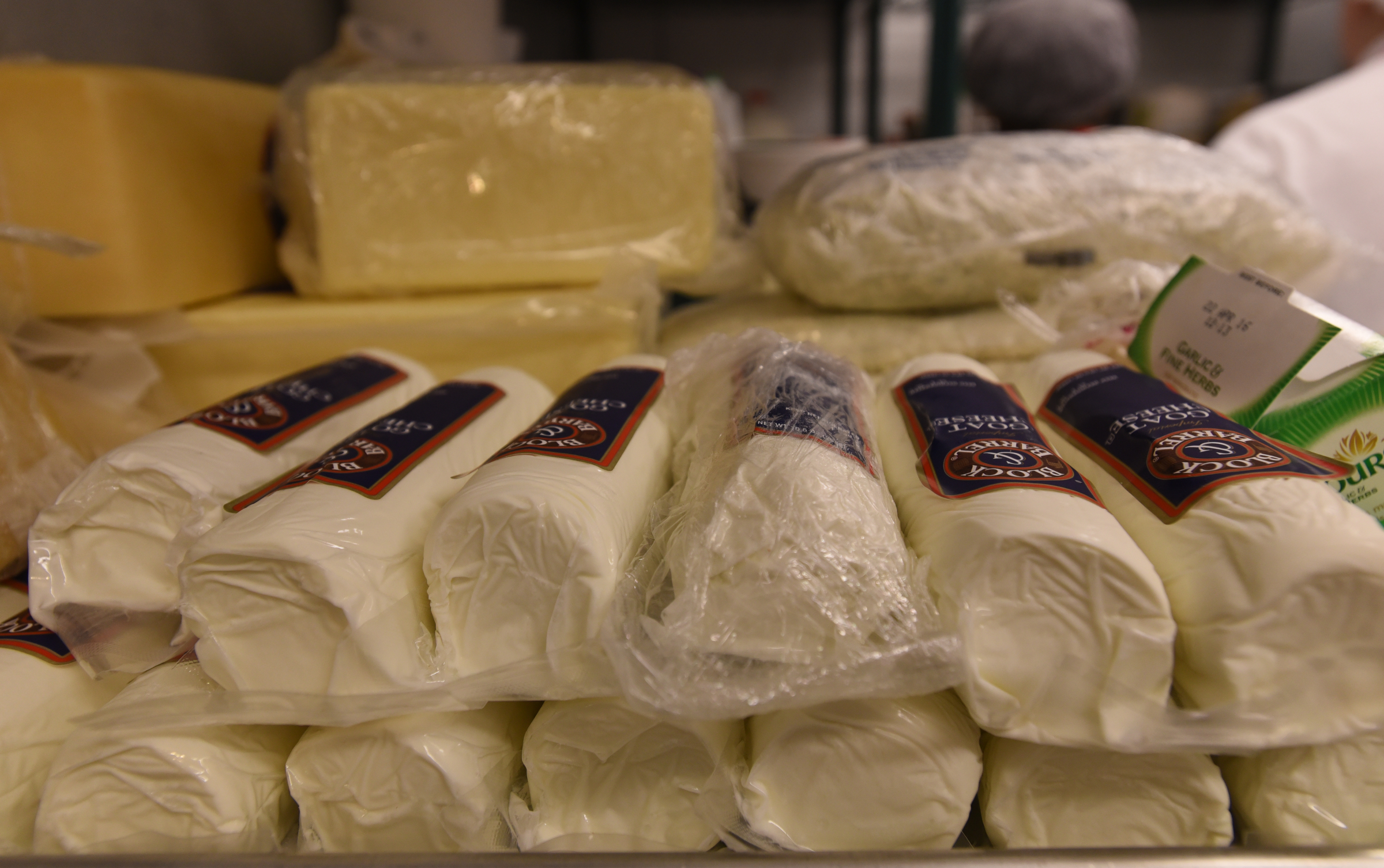 Cheese and other cooking items fill a cooler Monday, April 18, 2016 during the SkillsUSA State Culinary Competition at Virginia College.