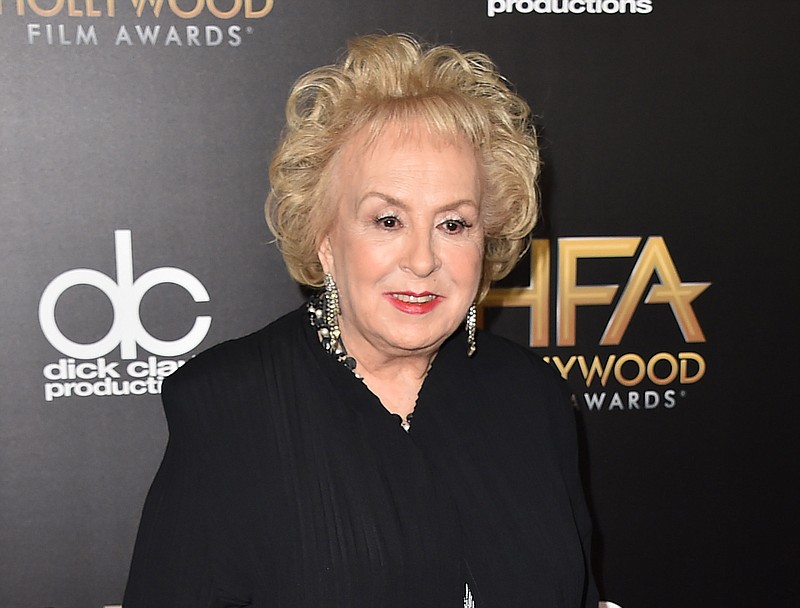 In this Nov. 1, 2015, file photo, Doris Roberts arrives at the Hollywood Film Awards in Beverly Hills, Calif. Family spokeswoman said Monday, April 18, 2016, that Roberts died overnight Sunday in her sleep in Los Angeles. She was 90.