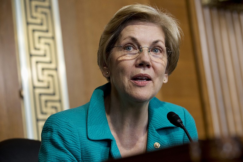 
              FILE - In this Oct. 6, 2015 file photo, Sen. Elizabeth Warren, D-Mass., asks a question of Secretary of Energy Ernest Moniz during a Senate Energy and Natural Resources Committee hearing on the strategic petroleum reserve and energy security issues, on Capitol Hill in Washington. Warren is mocking her U.S. Senate colleague Ted Cruz for an email that lists some of the sacrifices Cruz has made on the campaign trail — from time away from his family to sleep deprivation. The Massachusetts Democrat fired off a series of tweets Tuesday, April 19, 2016, aimed at the Republican presidential hopeful from Texas. (AP Photo/Jacquelyn Martin, File)
            