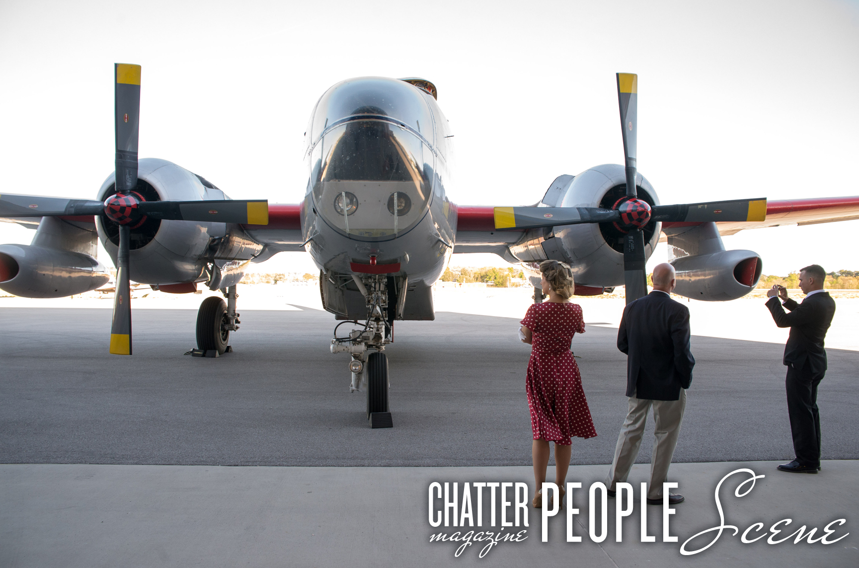 Attendees checking out a1954 P2V Neptune