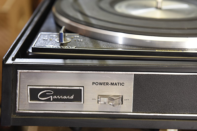 Turntables, like this Garrard turntable from the mid 1970s, are getting more popular with the rise in the popularity of vinyl albums.
