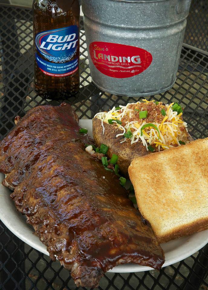 Steve's Landing is famous for its rack of ribs.