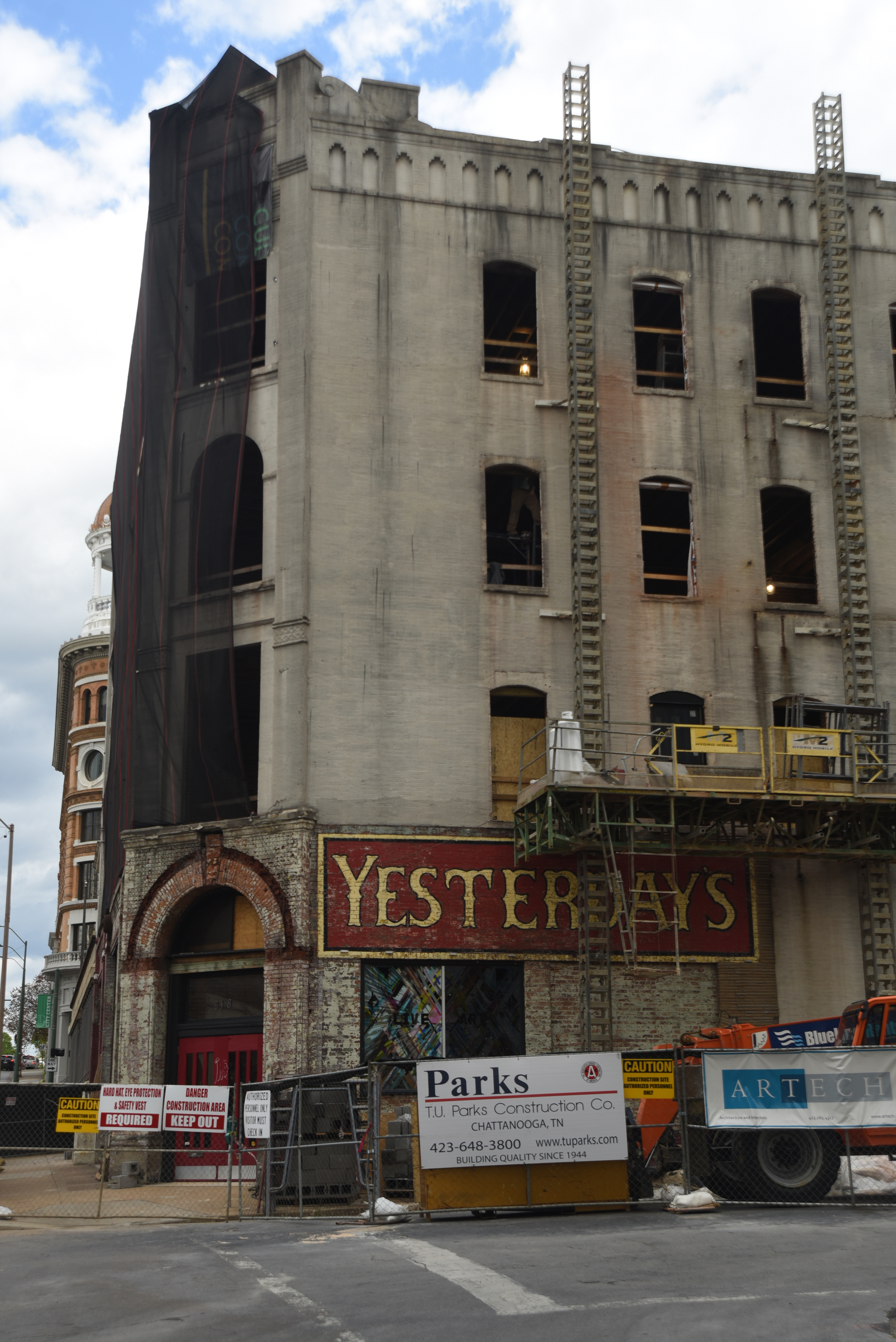 The old Yesterdays is being remodeled into small apartments.