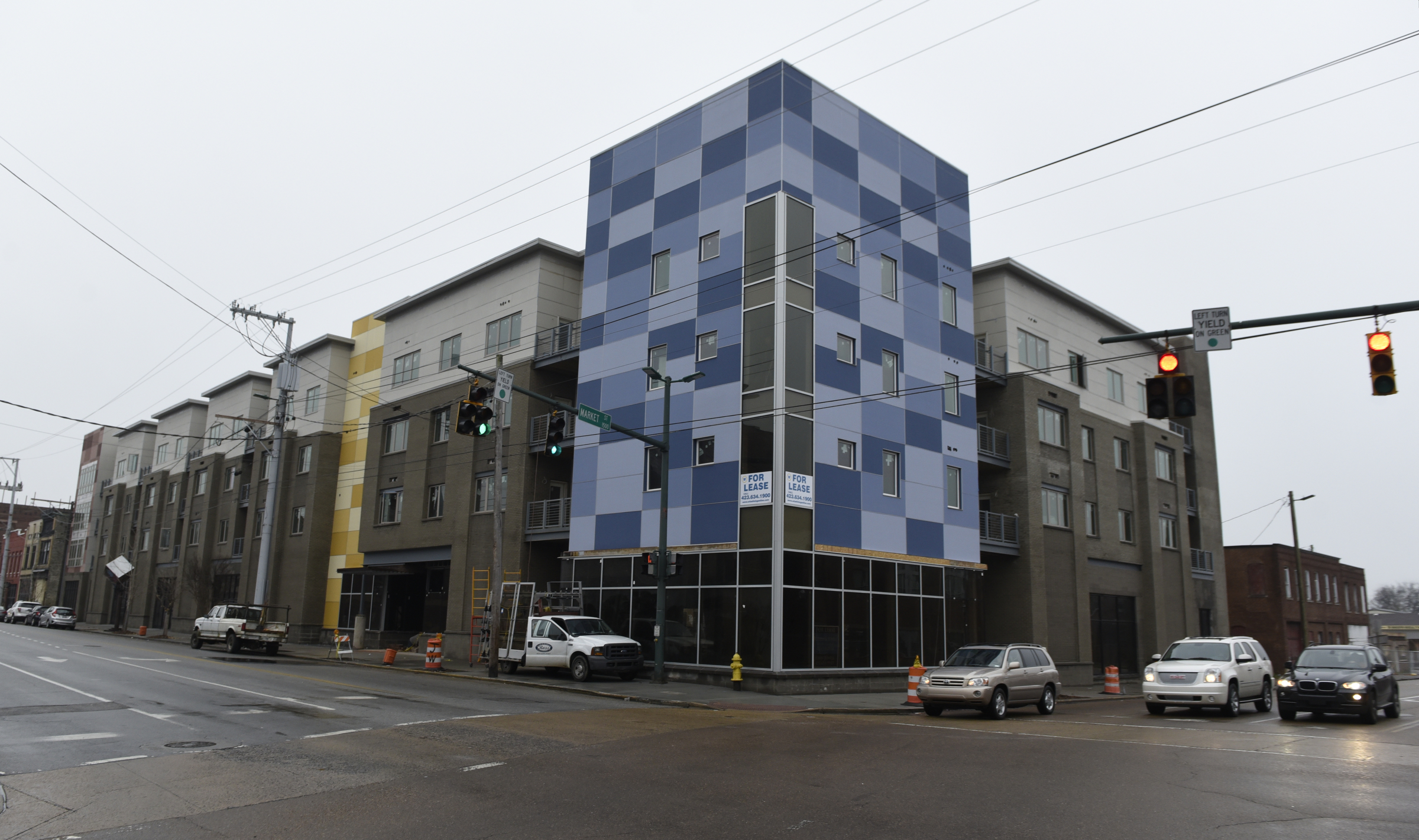 Mission at Main, the multi-use building by Wise Properties, remains under construction downtown as its developers prepare to bring 63 new units online later this year.