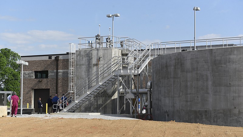 Part of Tennessee American Water's new $18 million dewatering facility is photographed on Monday, Apr. 25, 2016, in Chattanooga, Tenn. 