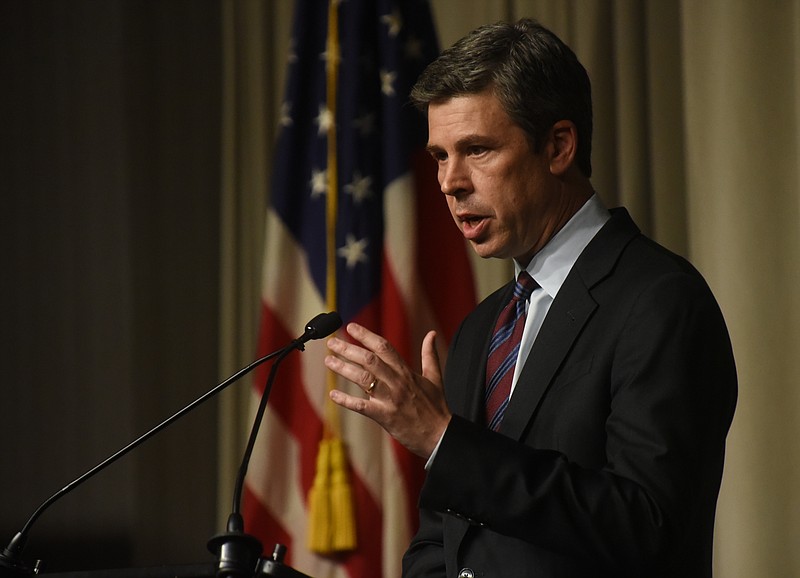 Mayor Andy Berke makes a point during his State of the City address Monday.