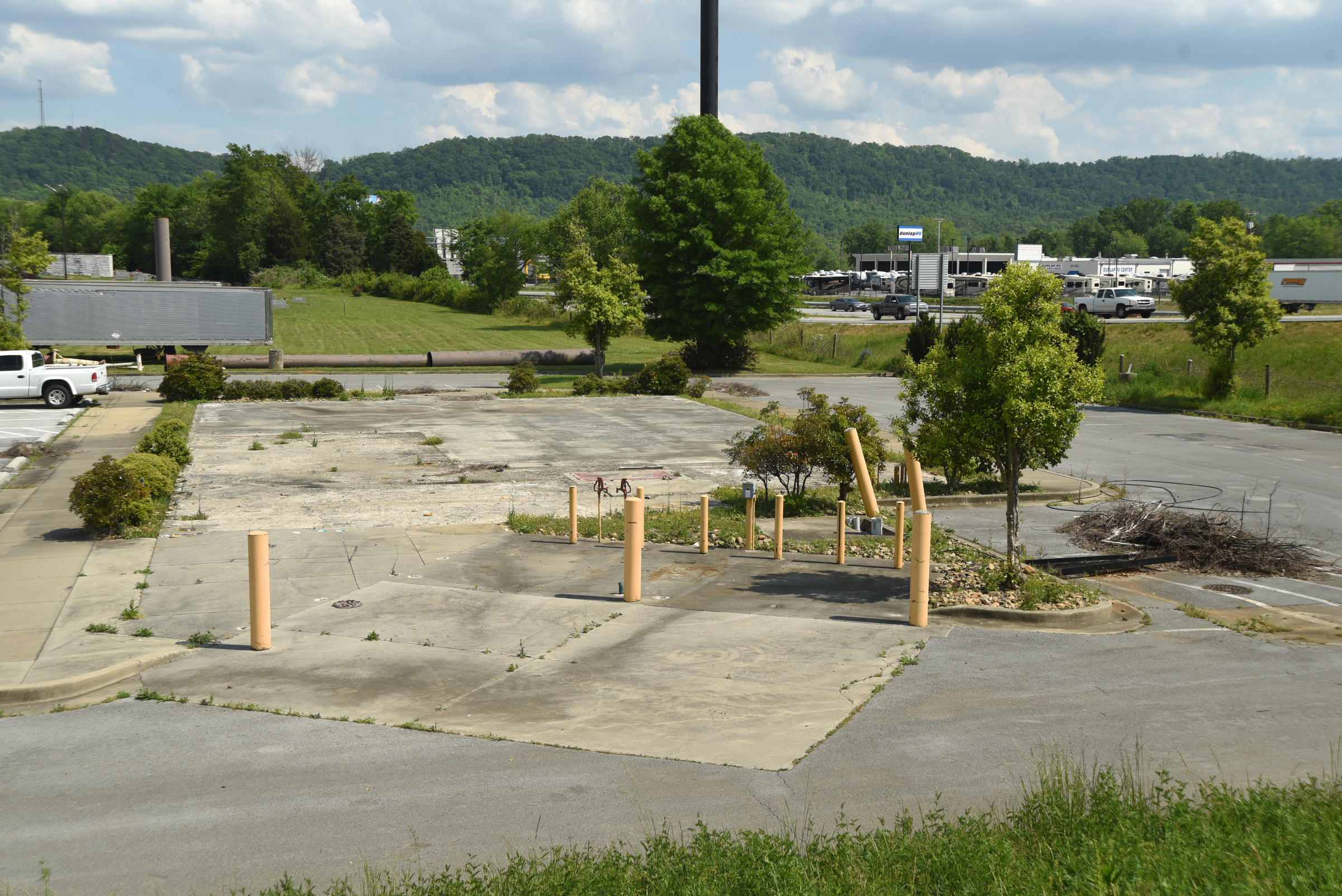 A lot remains empty Monday, April 25, 2016 on Alabama Highway in Ringgold, Ga. The original building was destroyed when tornadoes hit the area five years ago.