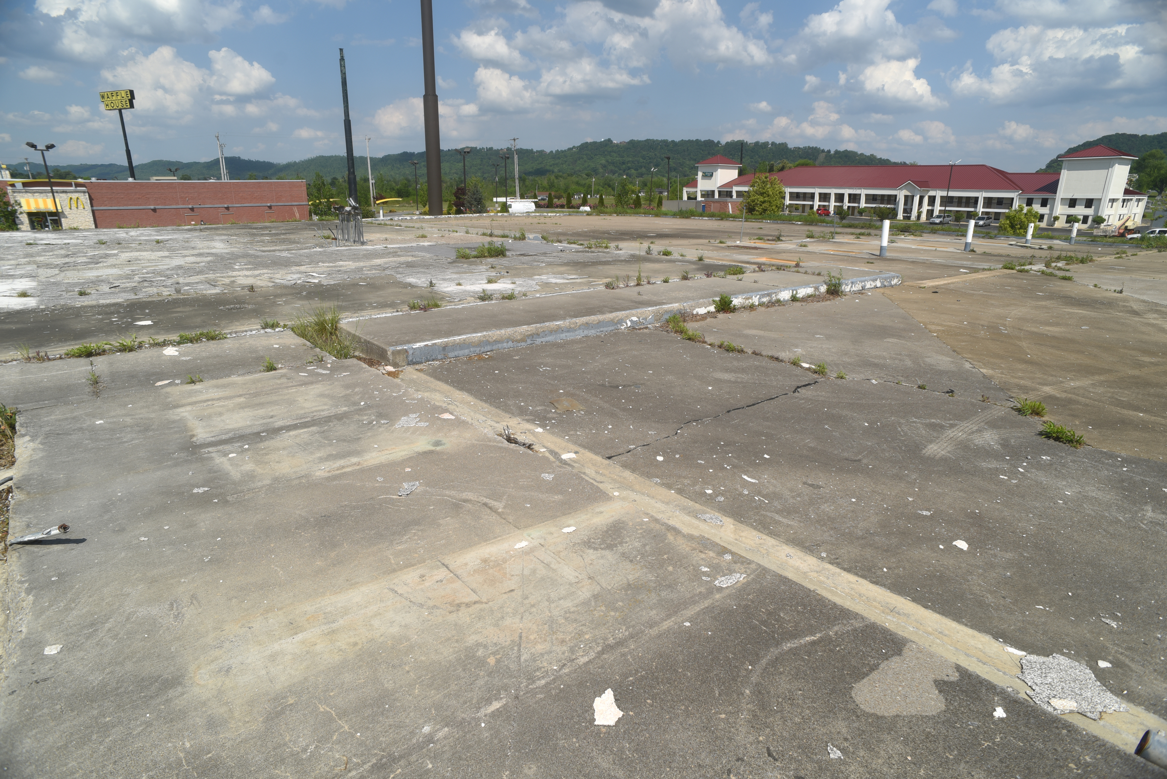 A lot remains empty Monday, April 25, 2016 on Alabama Highway in Ringgold, Ga. The original building was destroyed when tornadoes hit the area five years ago.