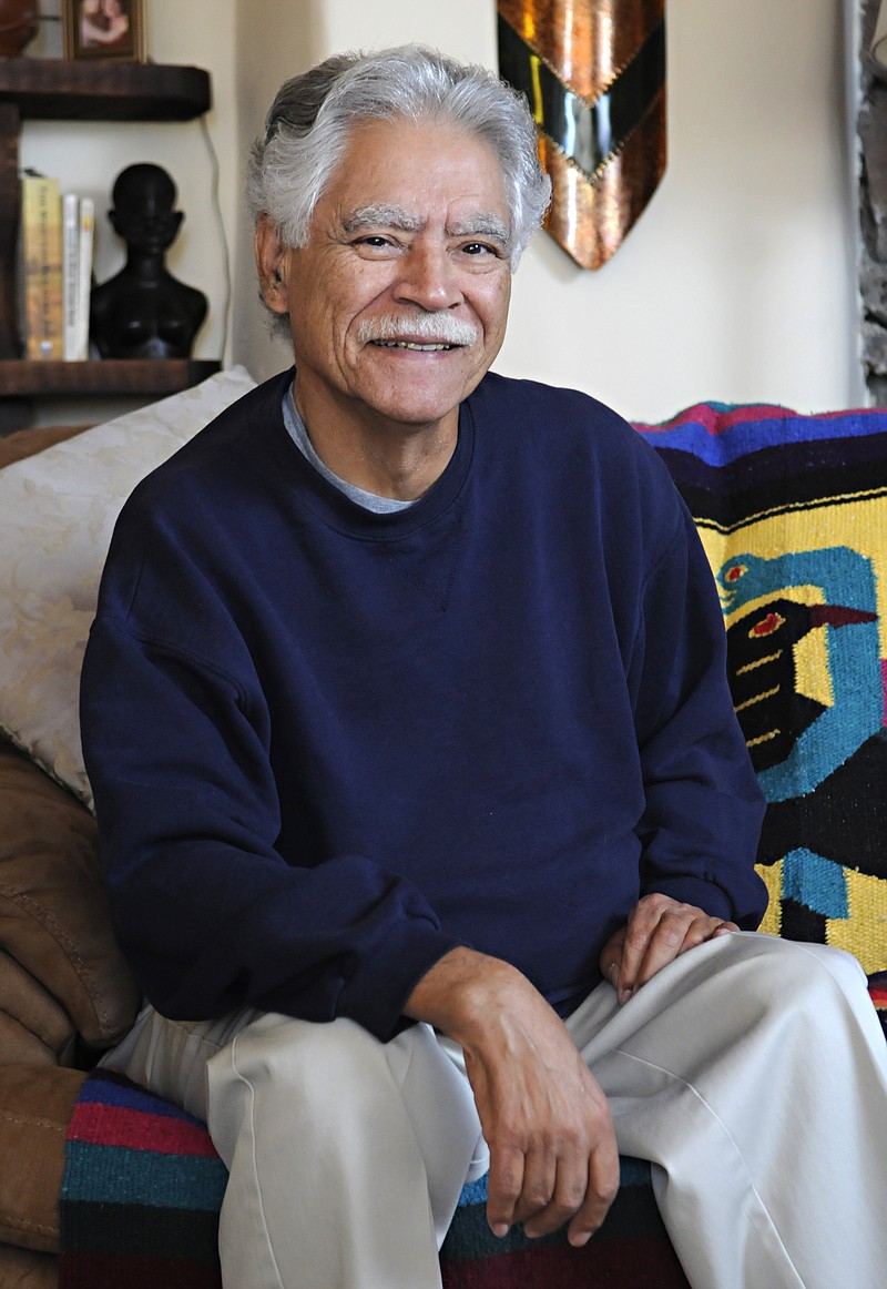 
              FILE - In this April 28, 2011, file photo, author Rudolfo Anaya poses for a photo at home in Albuquerque, N.M. Anaya's famed novel "Bless Me, Ultima," one of the most recognizable works of Mexican-American literature, is being made into an opera. The National Hispanic Cultural Center in Albuquerque announced this week it is collaborating with Opera Southwest to commission the work based on a New Mexico boy and a traditional healer. It will be written by California-based composer Hector Armienta and is slated to be produced in 2018. (Morgan Petroski/The Albuquerque Journal via AP, File) MANDATORY CREDIT
            