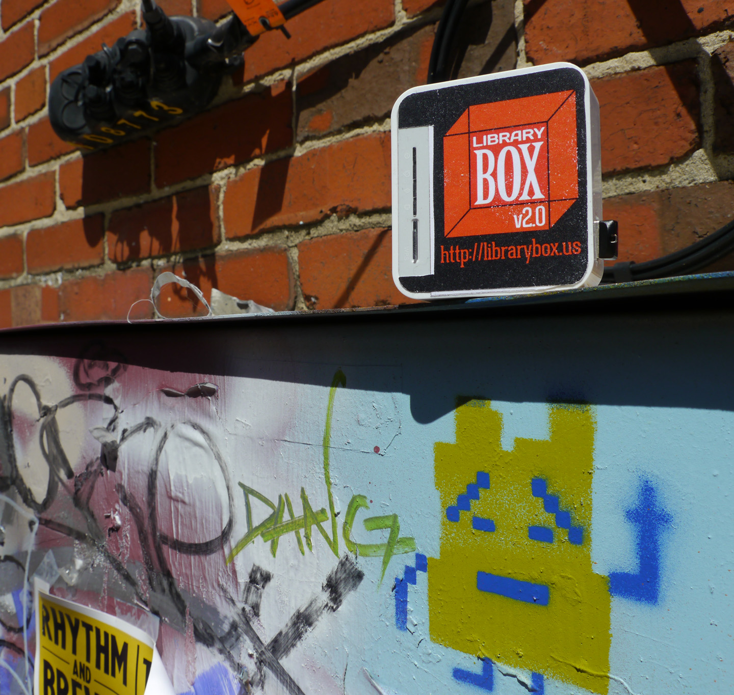 The LibraryBox 2.0 is a portable file server that any WiFi-enabled device equipped with a browser can connect to and download files from. Via a Kickstarter campaign in 2013, its creator, Jason Griffey, raised more than $33,000. Recently, the LibraryBox 2.0 was name a Project We Love by Kickstarter's staff.