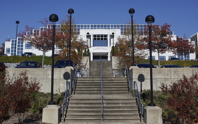 Staff file photo - Pictured is the James P. Mapp Building, one of state properties under outsourced management.