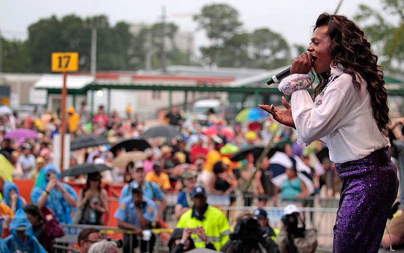 
              Big Freedia performed to a large crowd on the Congo Square Stage, despite the rain, during day 6 of Jazz Fest at the Fair Grounds in New Orleans on Saturday, April 30, 2016. (Sherri Miller/The New Orleans Advocate via AP) MAGS OUT/INTERNET OUT/ONLINE OUT/NO SALES/TV OUT/FOREIGN OUT/LOUISIANA BUSINESS INC. OUT/GREATER BATON ROUGE BUSINESS REPORT OUT/225 OUT/10/12 OUT/IN REGISTER OUT/LBI CUSTOM PUBLICATIONS OUT/MANDATORY CREDIT THE ADVOCATE
            