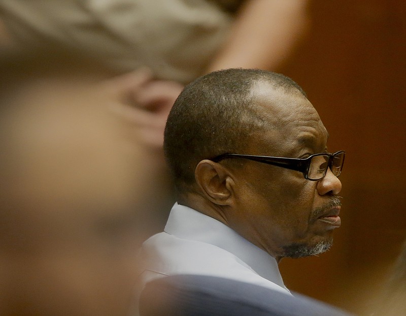 Lonnie Franklin Jr. appears in Los Angeles Superior Court during closing arguments of his trail Monday, May 2, 2016, in Los Angeles. The "Grim Sleeper" serial killer trial is coming to a close in Los Angeles after months of testimony. Franklin is charged with killing nine women and a 15-year-old girl between 1985 and 2007. They were shot or strangled and their bodies dumped in alleys and trash bins in South Los Angeles and nearby areas.