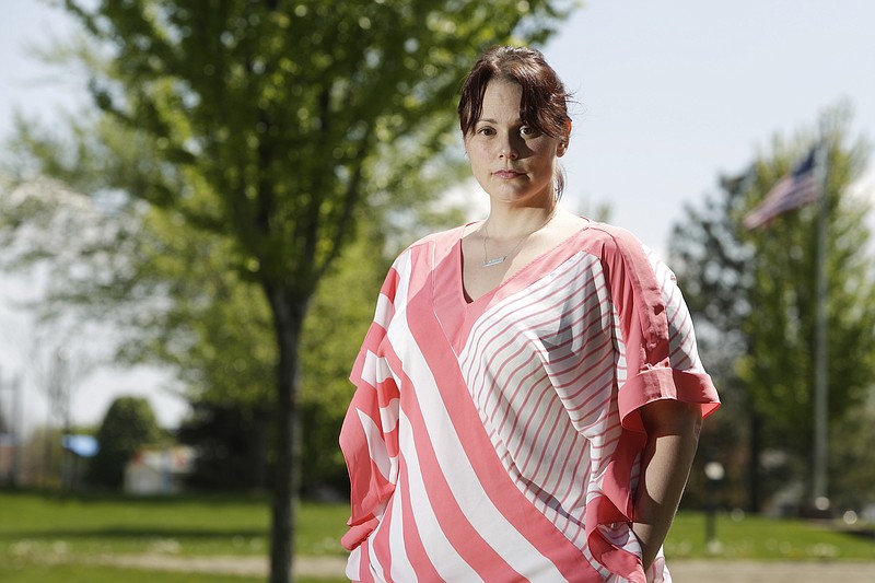 
              Kai Hibbard stands for a photograph at Sunset Park in Airway Heights, Wash., Tuesday, May 3, 2016. A contestant on the "The Biggest Loser" in 2006, she has criticized the television show for what she calls drastic weight-loss methods. A study published in May 2016 has found that many competitors on the NBC program leave the show with a slower metabolism, making it more difficult to keep off the pounds. "I really was dancing around my living room, screaming 'vindication'" when a friend texted her about the study, Hibbard said. (AP Photo/Young Kwak)
            
