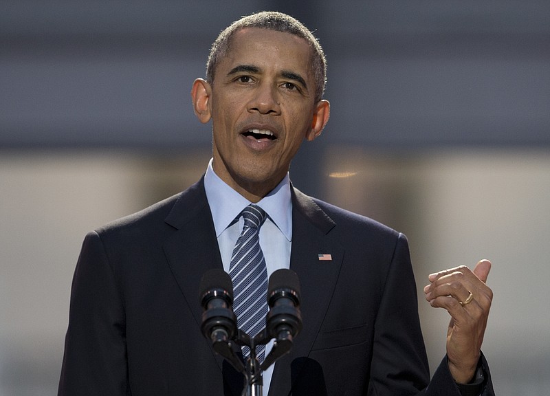 
              FILE - In this Friday, April 29, 2016 file photo, President Barack Obama speaks at the International Jazz Day Concert on the South Lawn of the White House in Washington. Obama is set to meet with residents of Flint, Michigan, to hear how they’re managing after lead from old pipes tainted their drinking water. And he is bringing a message to Flint on Wednesday, May 4, 2016 - a promise for change. (AP Photo/Carolyn Kaster, File)
            