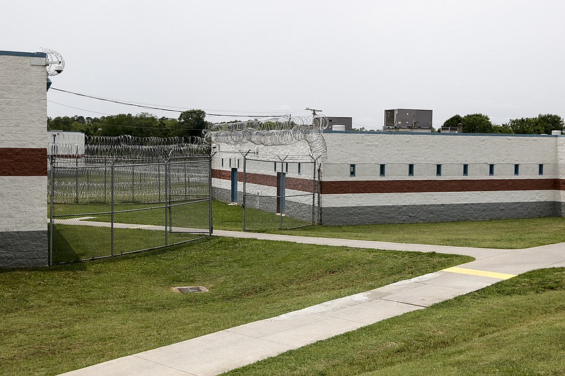 A portion of the main exercise yard and a detention ward are seen Tuesday, June 30, 2015, at Silverdale Correctional Facility in Chattanooga, Tenn.