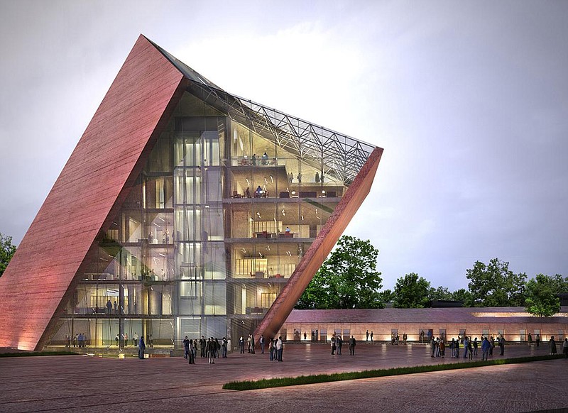 
              This architectural visualization provided by Studio Architektoniczne Kwadrat in Gdynia, Poland, shows how the Museum of the Second World War in Gdansk, Poland, is projected to look after its completion. The fate of the museum, which was scheduled to open in early 2017, is now uncertain after the Polish government has taken steps that could see the whole project scrapped. The government doesn't like it because it objects to its international approach and feels it is not Polish enough. (Krzysztof Droszcz/Studio Architektoniczne Kwadrat via AP)
            