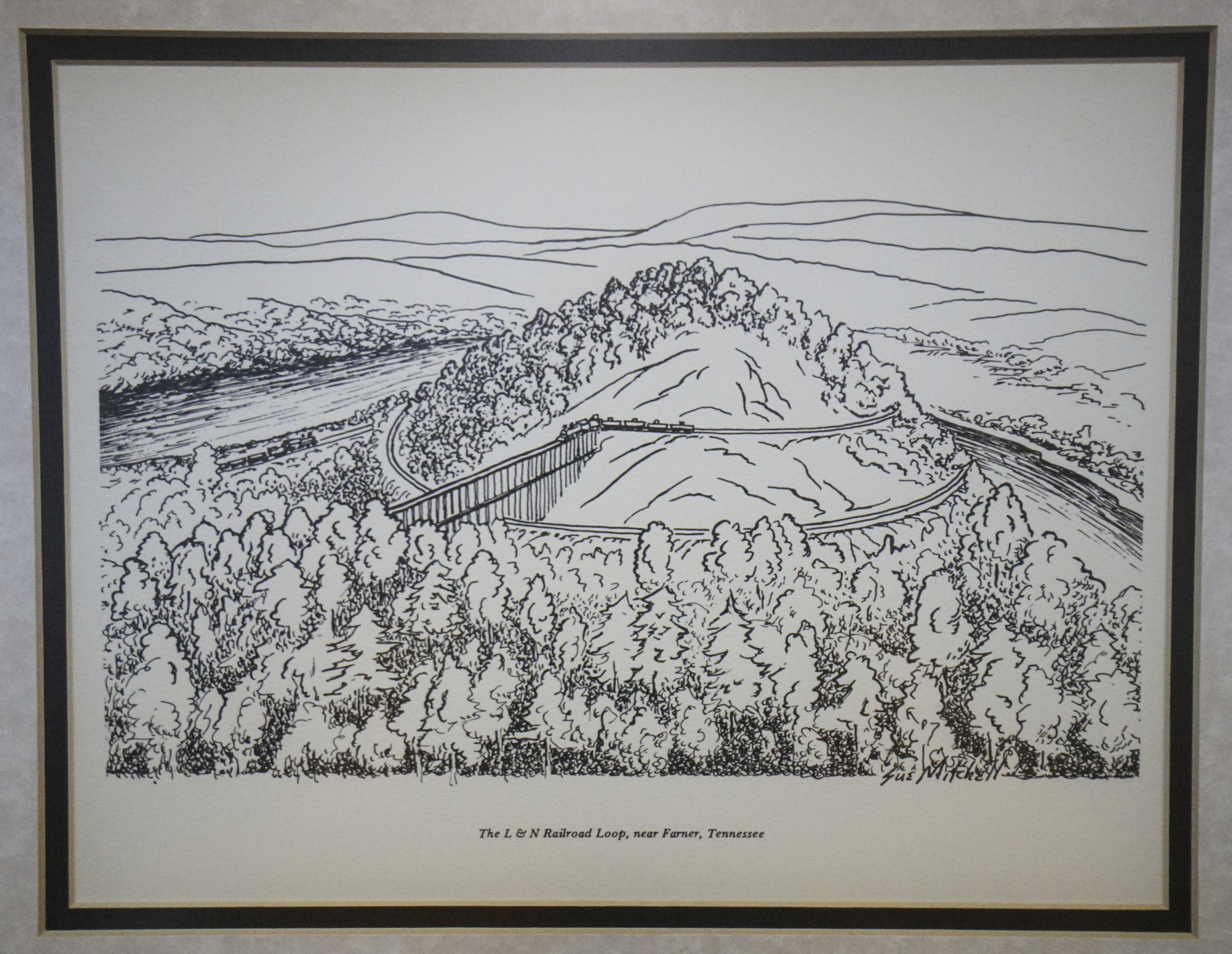 Images displayed in the Ducktown Basin Museum show the Copper Basin area and how mining that started in the 1850s damaged the landscape for over a century.