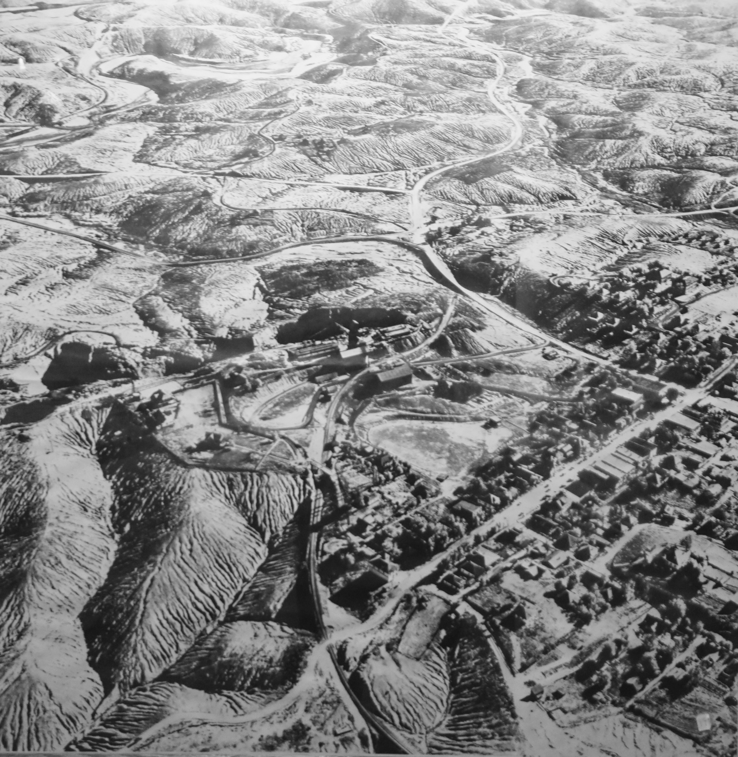 An Image of 1944 Ducktown, Tenn., is displayed in the Ducktown Basin Museum.
