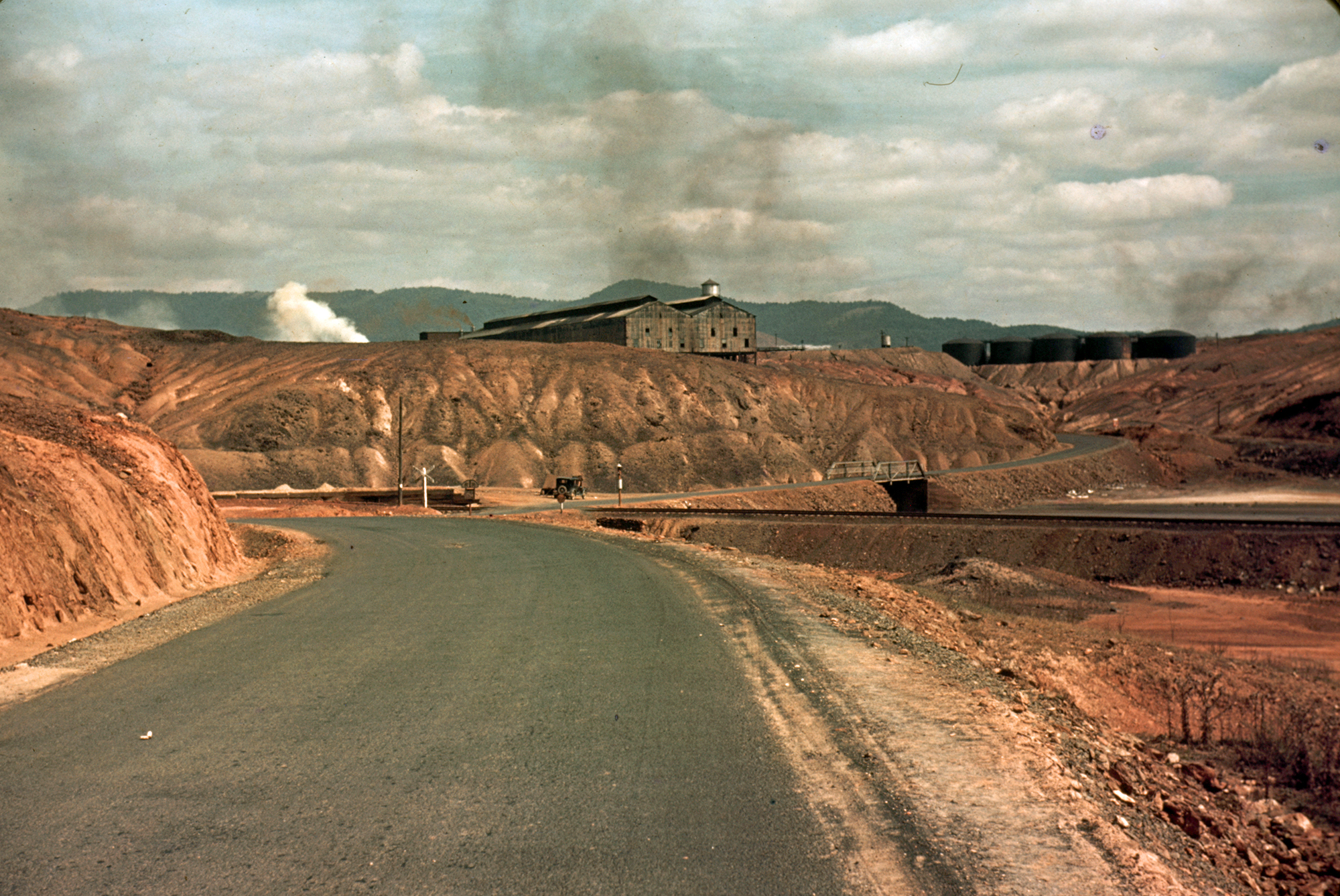 This 1939 photo shows Copper Basin stripped of vegetation because of 19th Century copper smelting techniques.