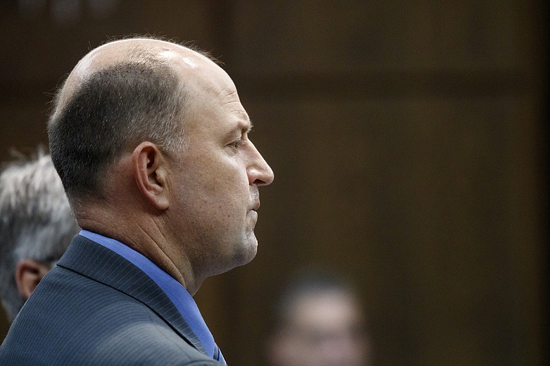 Ooltewah Athletic Director Allard "Jesse" Nayadley appears in Judge Tom Greenholtz's courtroom to take a pre-trial diversion of his charge of failure to report child abuse on Wednesday, May 11, 2016, in Chattanooga, Tenn. The pre-trial diversion allows the charge, which came after the December 2015 sexual assault of a basketball player by teammates, to be dismissed after 180 days if Nayadley meets certain conditions.