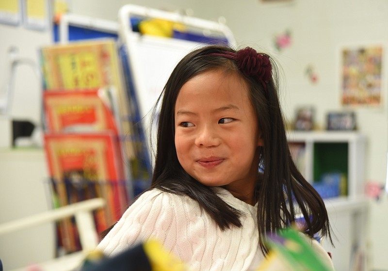 Rebecca Dean, a first-grader at Grace Baptist Academy, was adopted from China by Donna and Tim Dean in May 2011. The family lives in Lafayette, Ga.