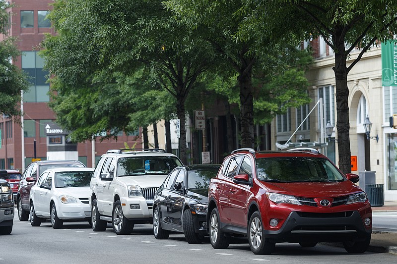 Parking along Broad Street is always at a premium in Chattanooga.