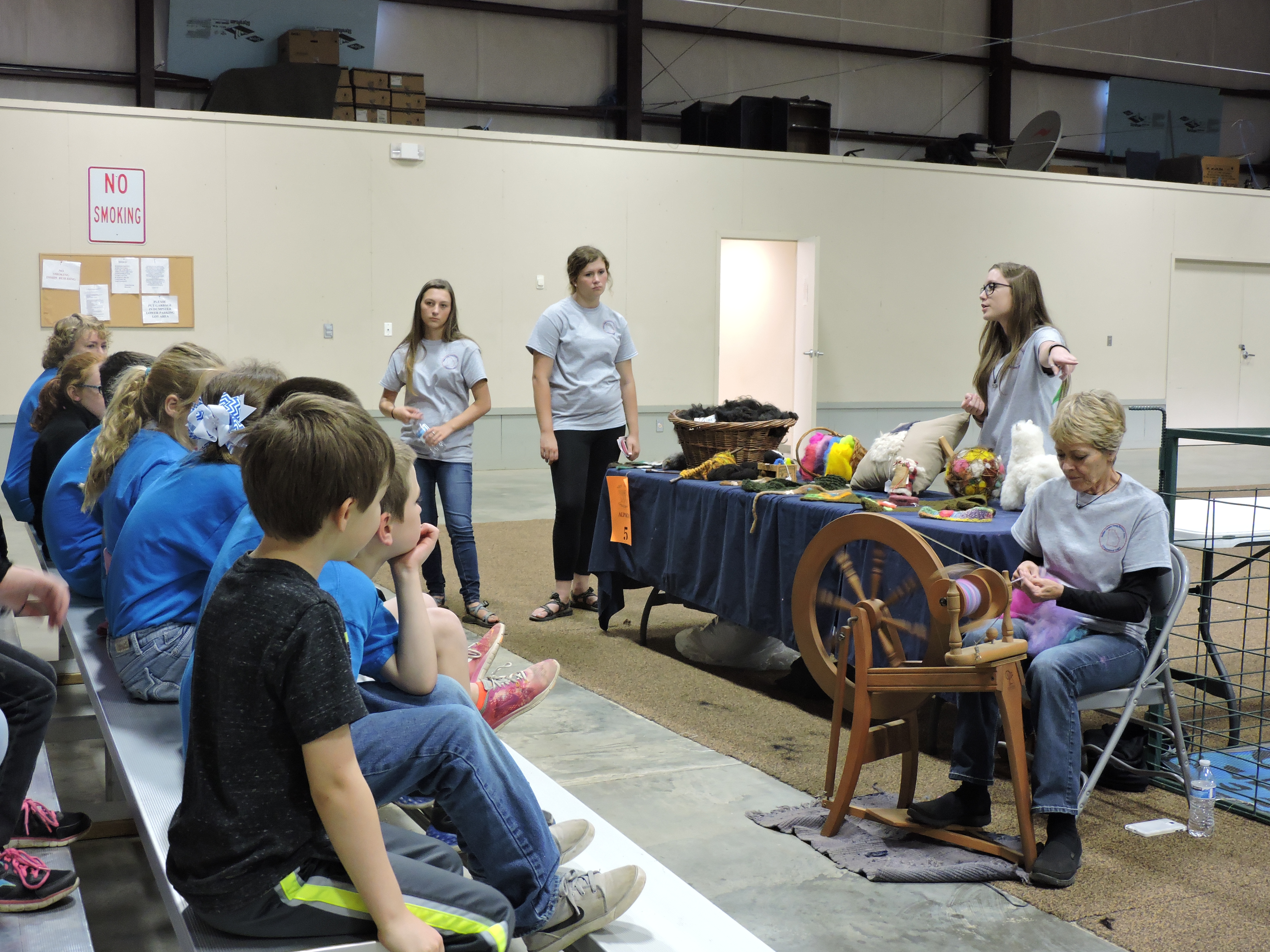 My Little Darlings Alpaca Farm's Susan Darling demonstrates how to spin alpaca wool.