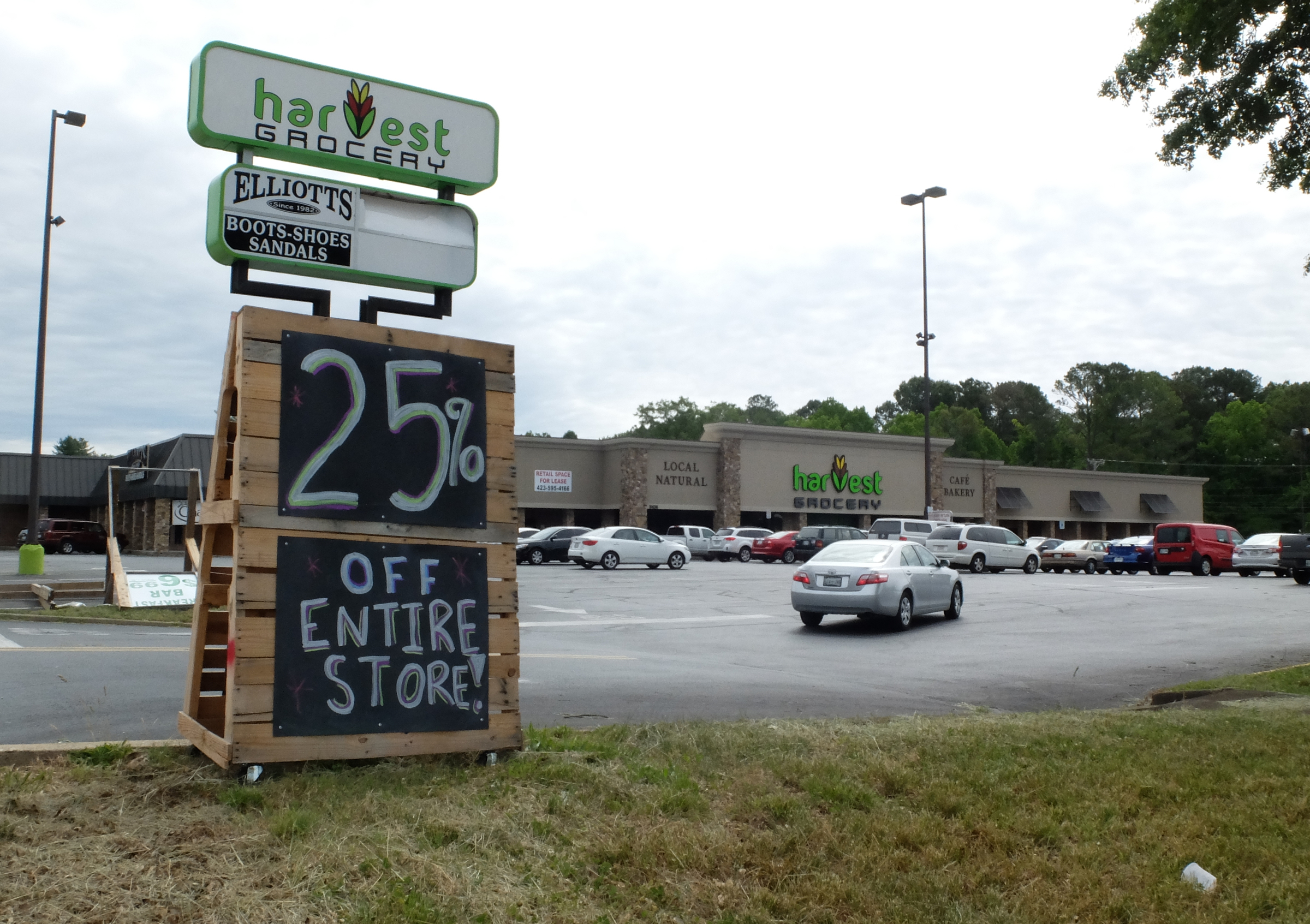 Everything at the Harvest Grocery on Hixson Pike is 25-percent off due to the closing of the store.