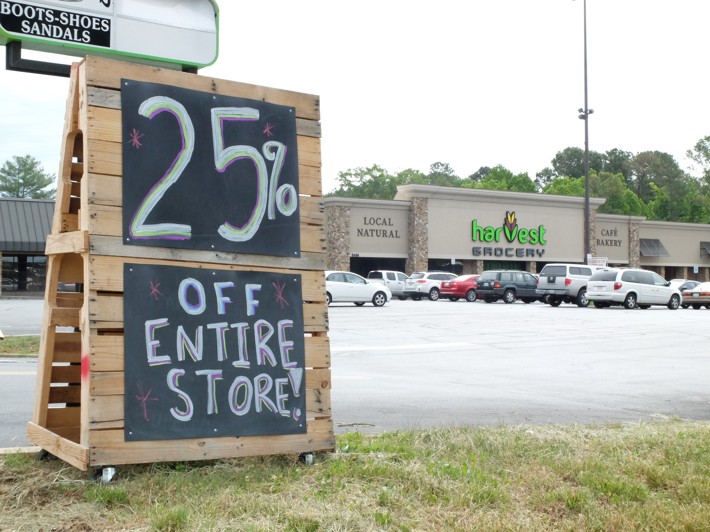 Everything at the Harvest Grocery on Hixson Pike is 25-percent off due to the closing of the store.