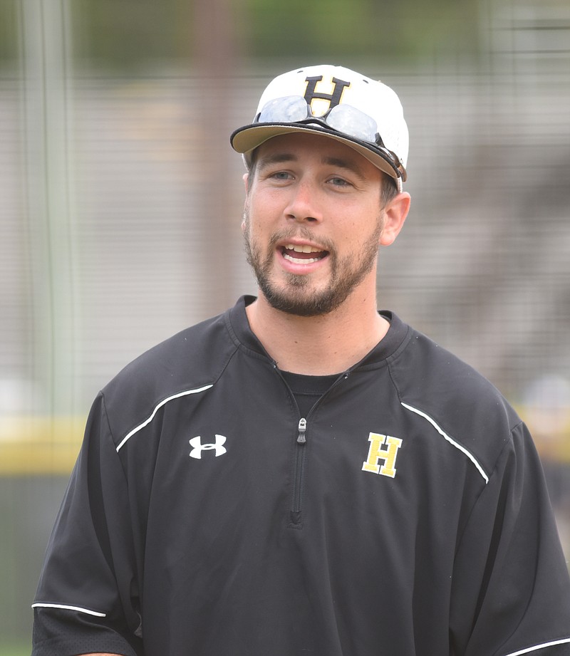 Hixson coach Colton Green talks during the game against Central Wednesday at Hixson High School. 