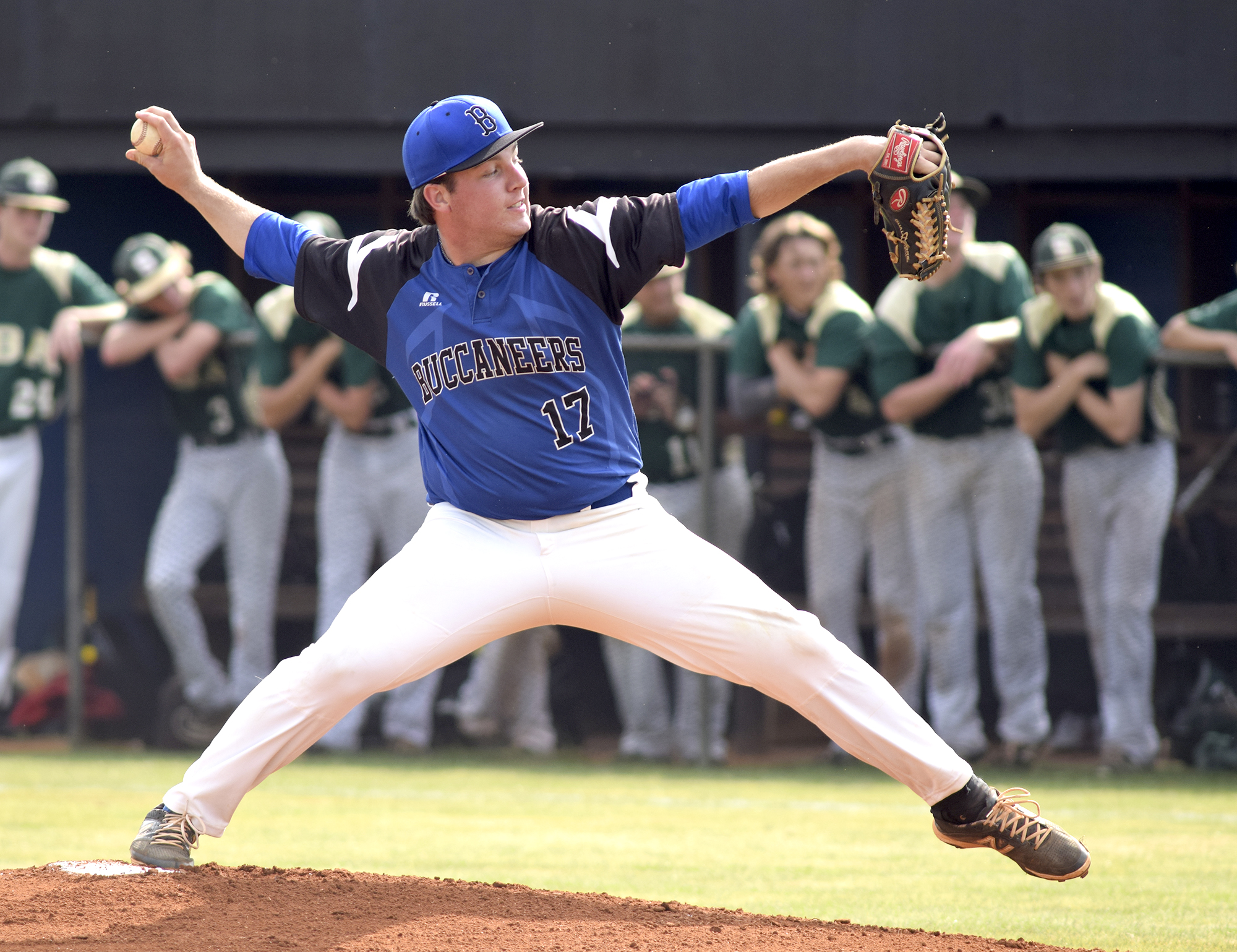 Boyd-Buchanan pitcher Brandon Willingham (17) throws to the plate. The Silverdale Baptist Seahawks visited the Boyd-Buchanan Buccaneers in the Region 3-A championship baseball game May 18, 2016.