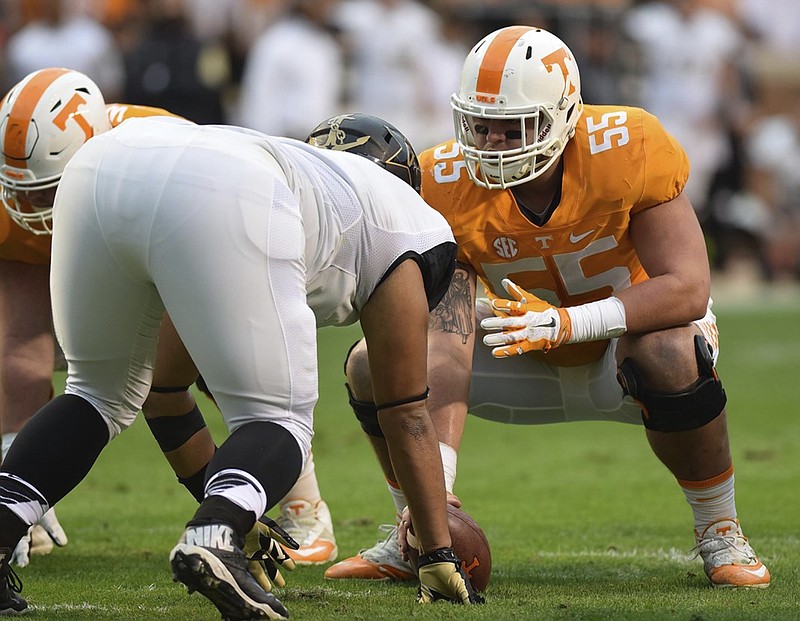 Coleman Thomas started five games for Tennessee's offensive line as a freshman in 2014, but he started all 13 games last season after moving from tackle back to center, his customary position. He is on the early watch list for the Rimington Award, given to the nation's top center in college football.