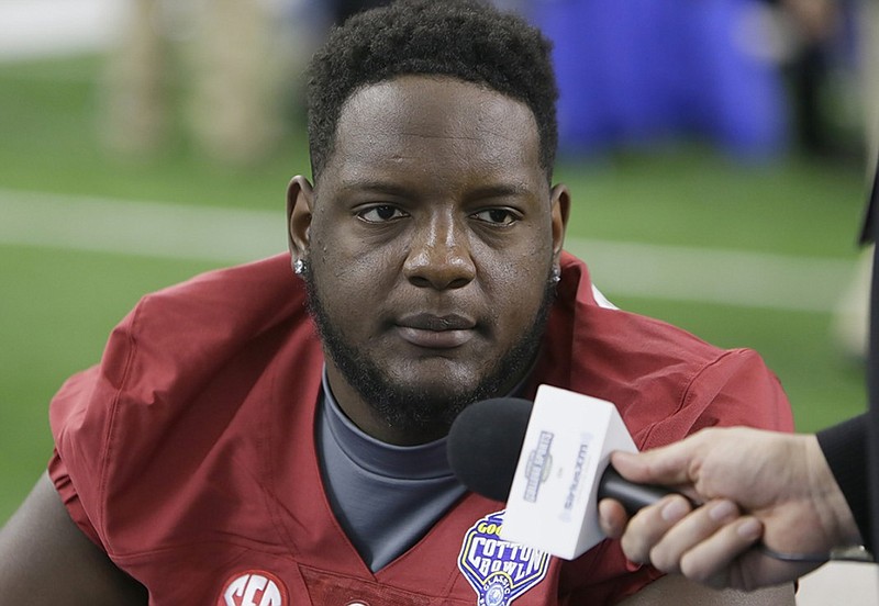 Alabama offensive lineman Cam Robinson and teammate Laurence Jones were arrested Tuesday morning in their hometown in Louisiana. The arrest could prove especially costly to Robinson, who has the potential to be an early pick in the 2017 NFL draft.