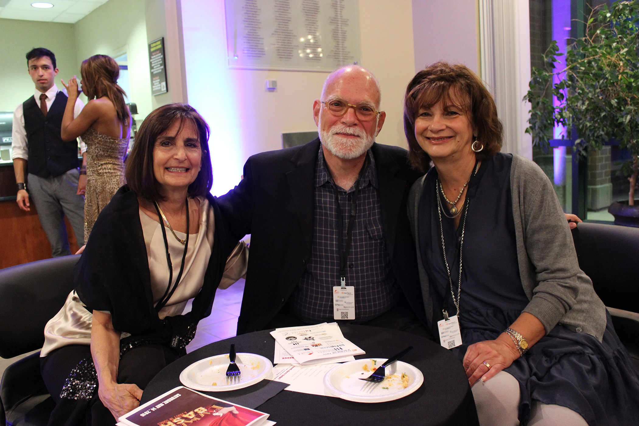 Sherie and Bill Lefton, at left, with Ismahen Kangles.