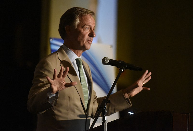Tennessee Governor Bill Haslam speaks during the Better Business Bureau's Torch Awards luncheon at the Chattanoogan Hotel on Thursday, Apr. 28, 2016, in Chattanooga, Tenn. 