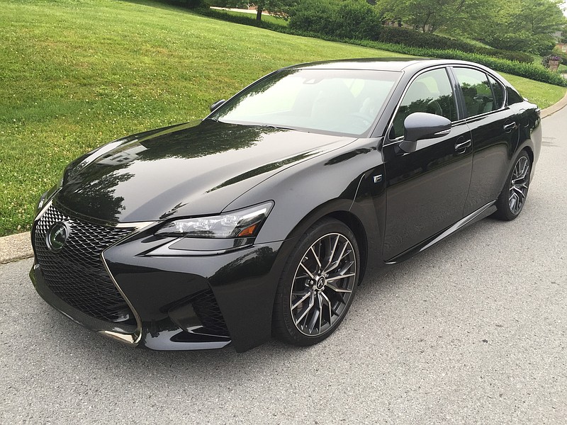 The 2016 Lexus GS-F bristles with V-8 power.



