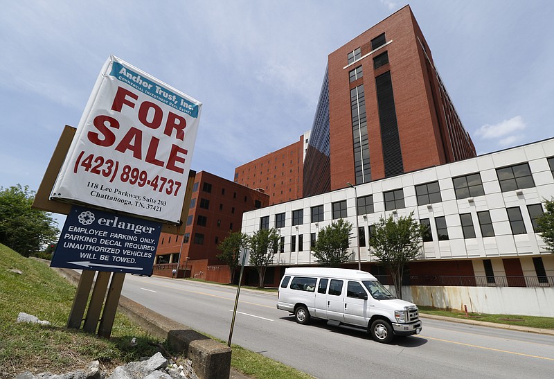 Staff Photo by Dan Henry / The Chattanooga Times Free Press- 5/19/16. Some property along East 3rd Street near Erlanger is for sale and up for rezoning.