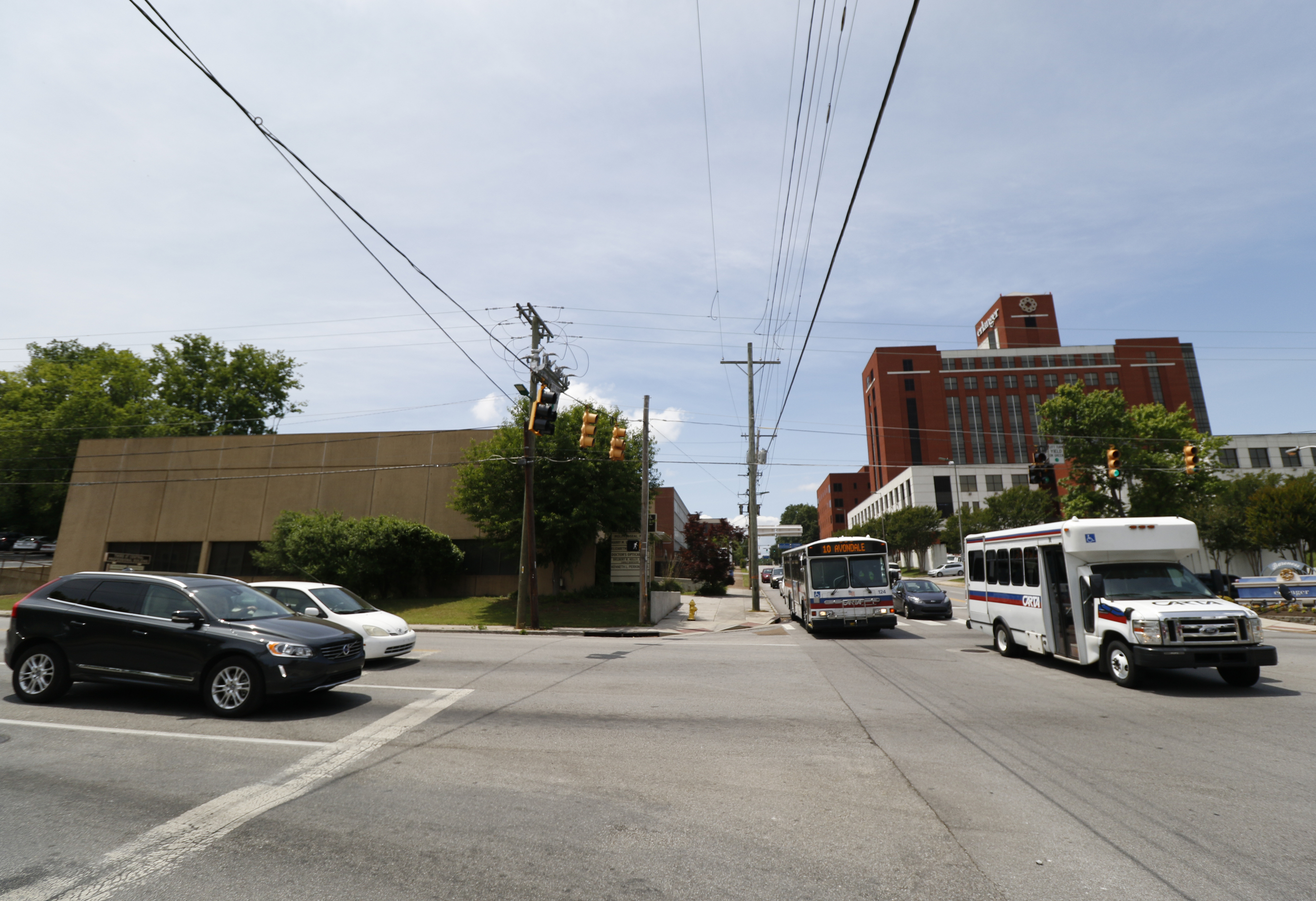Staff Photo by Dan Henry / The Chattanooga Times Free Press- 5/19/16. Some property along East 3rd Street near Erlanger is for sale and up for rezoning.
